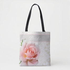 Bolso De Tela Boda elegante rosa y novia de novia