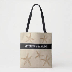 Bolso De Tela Boda en la playa Nombre de monograma de la madre d