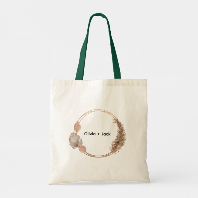 Bolso De Tela Boda floral de Moda bohemia (Reverso)