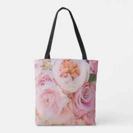 Bolso De Tela Boda Floral Rosa