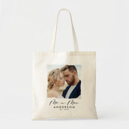 Bolso De Tela Boda fotográfico moderno personalizado mr y mrs