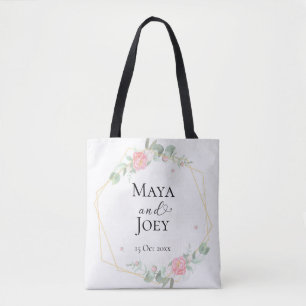 Bolso De Tela Boda geométrico Rosa romántico