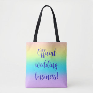 Bolso De Tela Boda gradiente gradiente arcoiris pastel