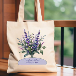 Bolso De Tela Boda Lavanda Lirio de los Valles