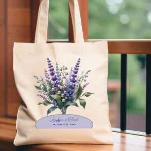 Bolso De Tela Boda Lavanda Lirio de los Valles