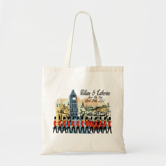 Bolso De Tela Boda marzo real más allá de Big Ben (Frente)