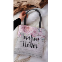 Boda Matron de Honor Watercolor Flores Madera