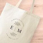 Bolso De Tela Boda Moda elegante Monograma de Moda simple modern<br><div class="desc">Compuesto por simples marcos rectos con escritura cursiva clásica y tipografía serif. Estos elementos son sencillos,  atemporales y clásicos. Este es el diseño exclusivo de la revista White Paper Birch Co. para Zazzle. Disponible aquí: http://www.zazzle.com/store/whitepaperbirch</div>