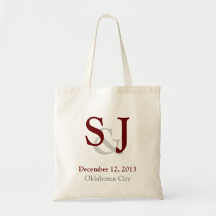 Bolso De Tela Boda Monograma Invitado Tote Bag Favor