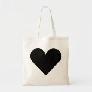 Bolso De Tela Boda negra del corazón