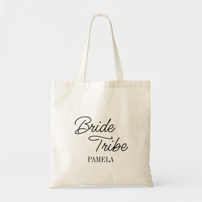 Bolso De Tela Boda negra personalizada madre de la novia (Frente)