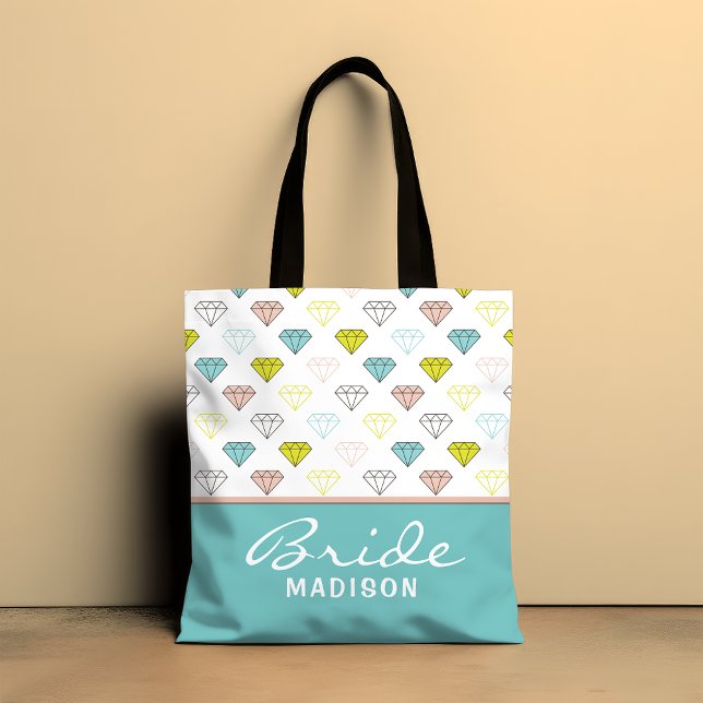 Bolso De Tela Boda Novia Moda de Diamante Personalizada Moderna (Subido por el creador)