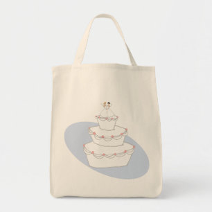 Bolso De Tela Boda Pastel Dos Novias