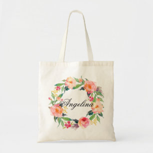 Bolso De Tela Boda personalizado de la flor de moda Wreath