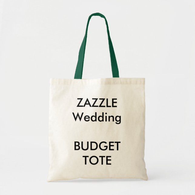 Bolso De Tela Boda Personalizado Presupuesto Tote Bag GREEN Mang (Frente)