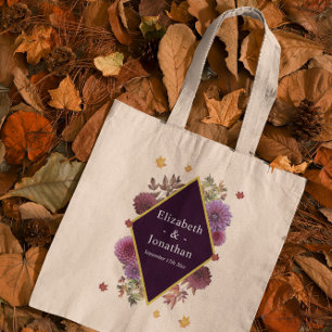 Bolso De Tela Boda romántico de otoño en Dahlia