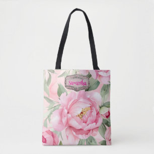 Bolso De Tela Boda Rubor Pink Floral Bouquet