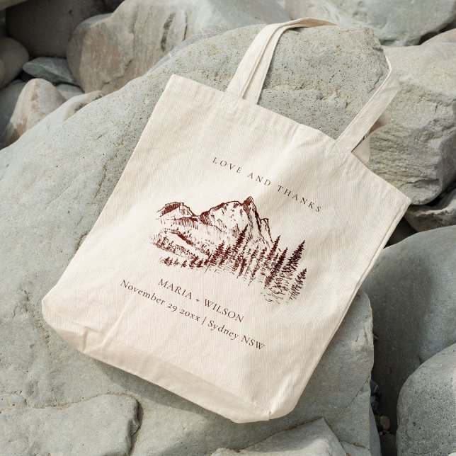 Bolso De Tela Boda Rust Pine Woods de Sketch (Subido por el creador)