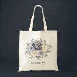 Bolso De Tela Boda Rústico de Invierno de Marfil Gris Plateado<br><div class="desc">La elegante bolsa de tote de novias de invierno con flores floridas y floridas flores de color gris,  marfil y plata de color de agua con un ramo de vegetación de color espumoso. Comuníquese conmigo para obtener ayuda sobre la personalización o si necesita cualquier otro producto con este diseño.</div>