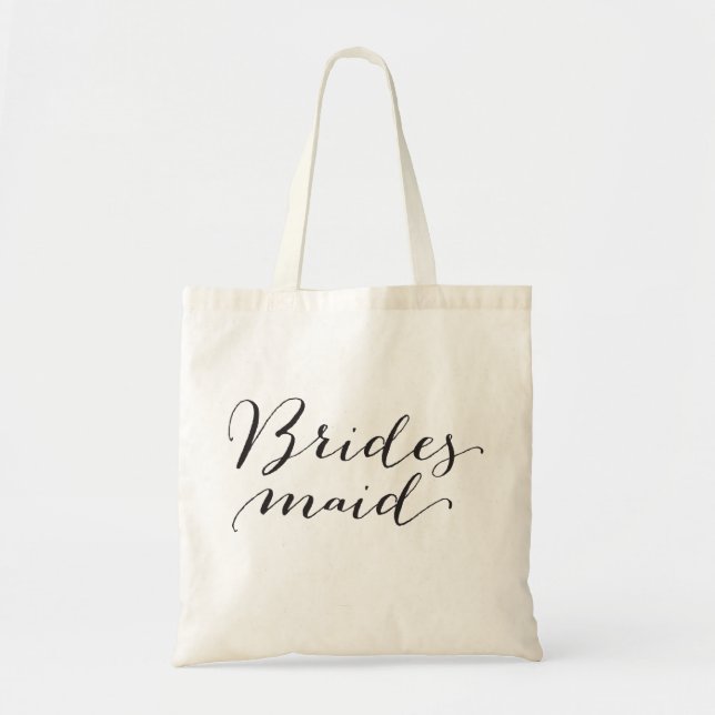 Bolso De Tela Boda Tote Bag del guión de la novia (Frente)