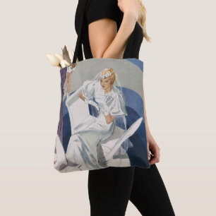 Bolso De Tela Boda Vintage, Novia Art Déco Moderna de mediados d