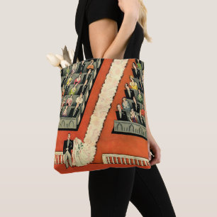 Bolso De Tela Boda Vintage, Novios Art Déco Recién Casados