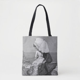 Bolso De Tela Boda Vintage, Recién Casados junto a la Playa