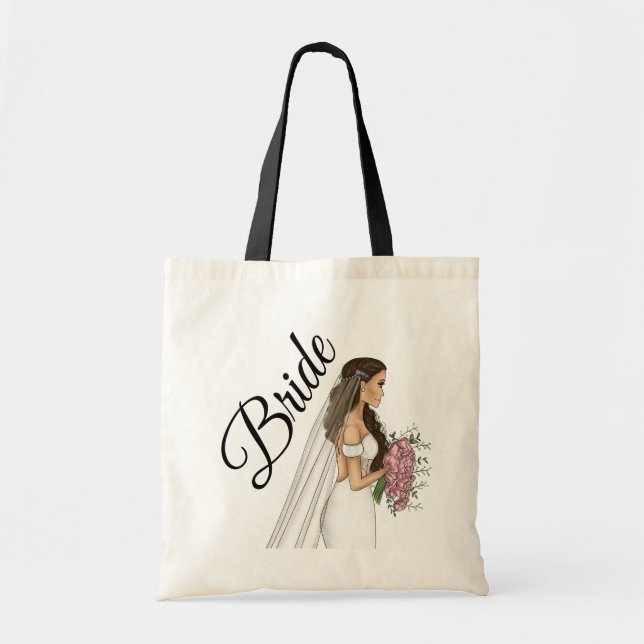 Bolso De Tela Bodas clásicos Ilustracion de moda Novia (Frente)