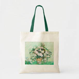 Bolso De Tela Bodegón Rosas en un jarrón de Vincent van Gogh