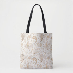 Bolso De Tela Bohemiam Boho Crema Blanca Navidad