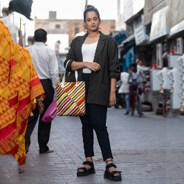 Bolso De Tela Bohemian Striped