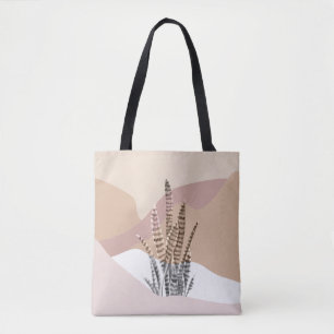 Bolso De Tela Boho Abstracto Moderno Suculento