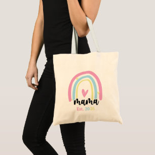 Bolso De Tela Boho Arcoíris Personalizado Mama Año de Fundación