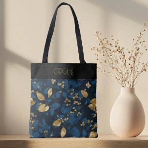 Bolso De Tela Boho Blue Black deja Moda de moda