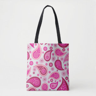 BOLSO DE TELA BOHO BOHEMIAN PURSO DE TOTE DE PAISLEY ROSA