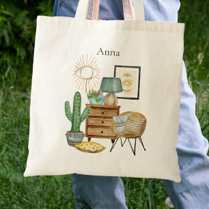 Bolso De Tela Boho Cactus moderno