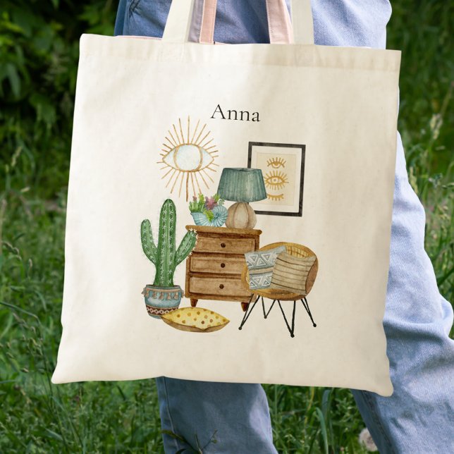 Bolso De Tela Boho Cactus moderno (Subido por el creador)