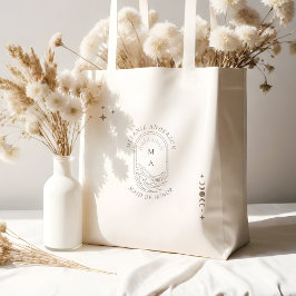 Bolso De Tela Boho Celestial Moon Star Monograma Boda holístico