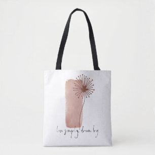 Bolso De Tela Boho Cita en vivo simplemente sueña una flor simpl