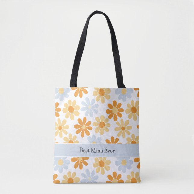 Bolso De Tela Boho Daisy Best Mimi Ever (Anverso)