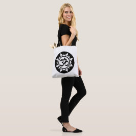 Bolso De Tela Boho del símbolo del círculo Om negro negrita