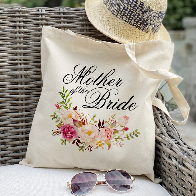 Bolso De Tela Boho Floral Madre del Personalizable de la novia (Subido por el creador)