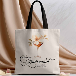 Bolso De Tela Boho Floral Martini Bridesmaid Bachelorette