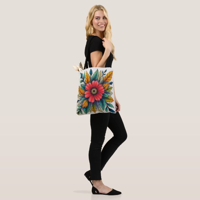Bolso De Tela Boho Flower Clipart (Puesto)