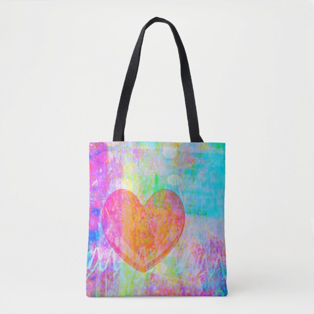 Bolso De Tela Boho Heart (Anverso)