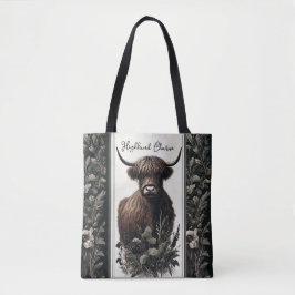 Bolso De Tela Boho Highland Cow