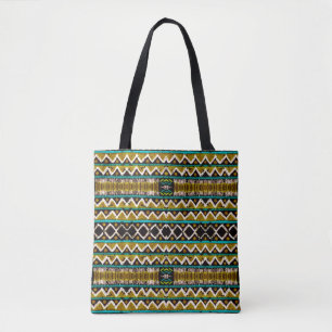Bolso De Tela Boho lo repite. bordado sin costura geométrica. De