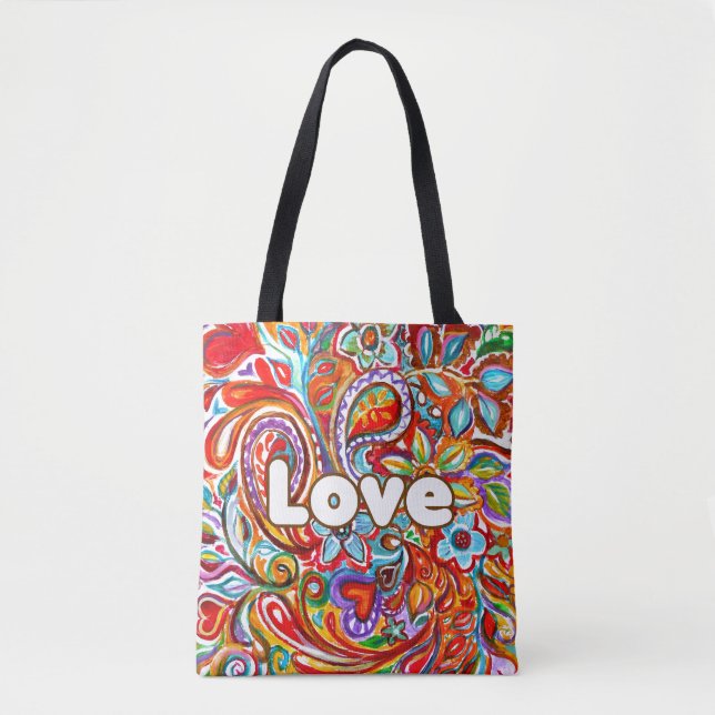 Bolso De Tela Boho Love (Anverso)