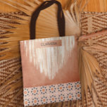 Bolso De Tela Boho Macrame Bachelorette del Sudoeste<br><div class="desc">El bonito diseño de baldosas de barro Terracotta hace de estos totes personalizados perfectos para su fiesta de soltera o regalos para su fiesta nupcial. Encuentra artículos coincidentes en mi tienda.</div>