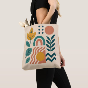 Bolso De Tela Boho moderno Resumen arte en la pared de la natura